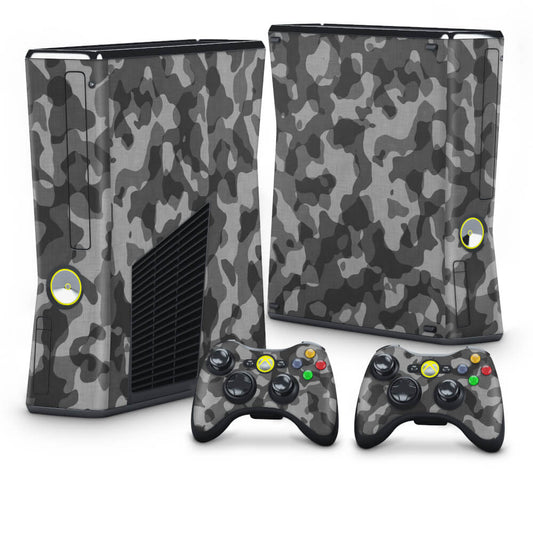 Xbox 360 Slim Skin - Camuflagem Cinza
