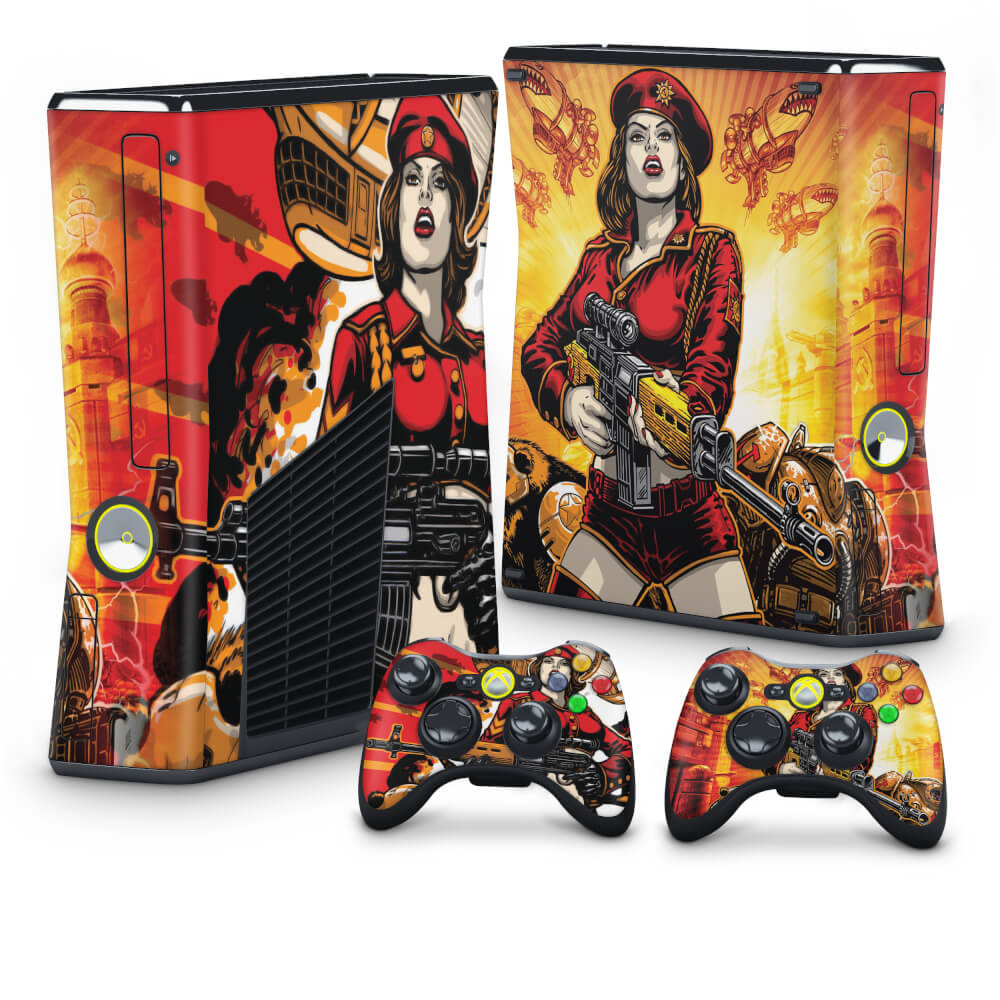 Skin Anti-Rage Xbox 360 Slim - Command and Conquer Red Alert