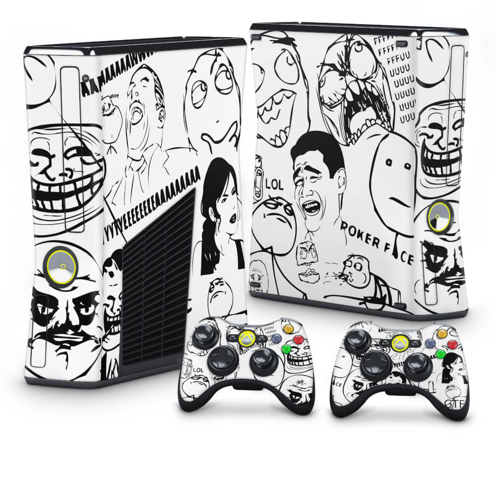 Skin Anti-Rage Xbox 360 Slim - Memes