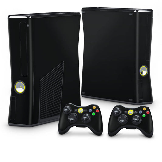 Skin Anti-Rage Xbox 360 Slim - Preto Black Piano