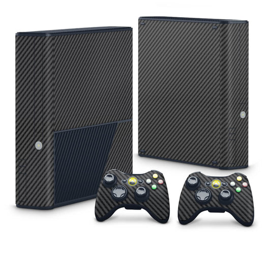 Xbox 360 Super Slim Skin - Fibra de Carbono Preto