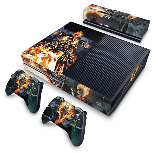 Xbox One Fat Skin Anti-Rage - Ghost Rider - Motoqueiro Fantasma #A