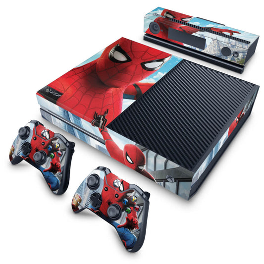 Xbox One Fat Skin Anti-Rage - Homem Aranha - Spiderman Homecoming