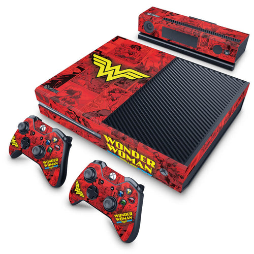 Skin Anti-Rage Xbox One Fat - Mulher Maravilha Comics