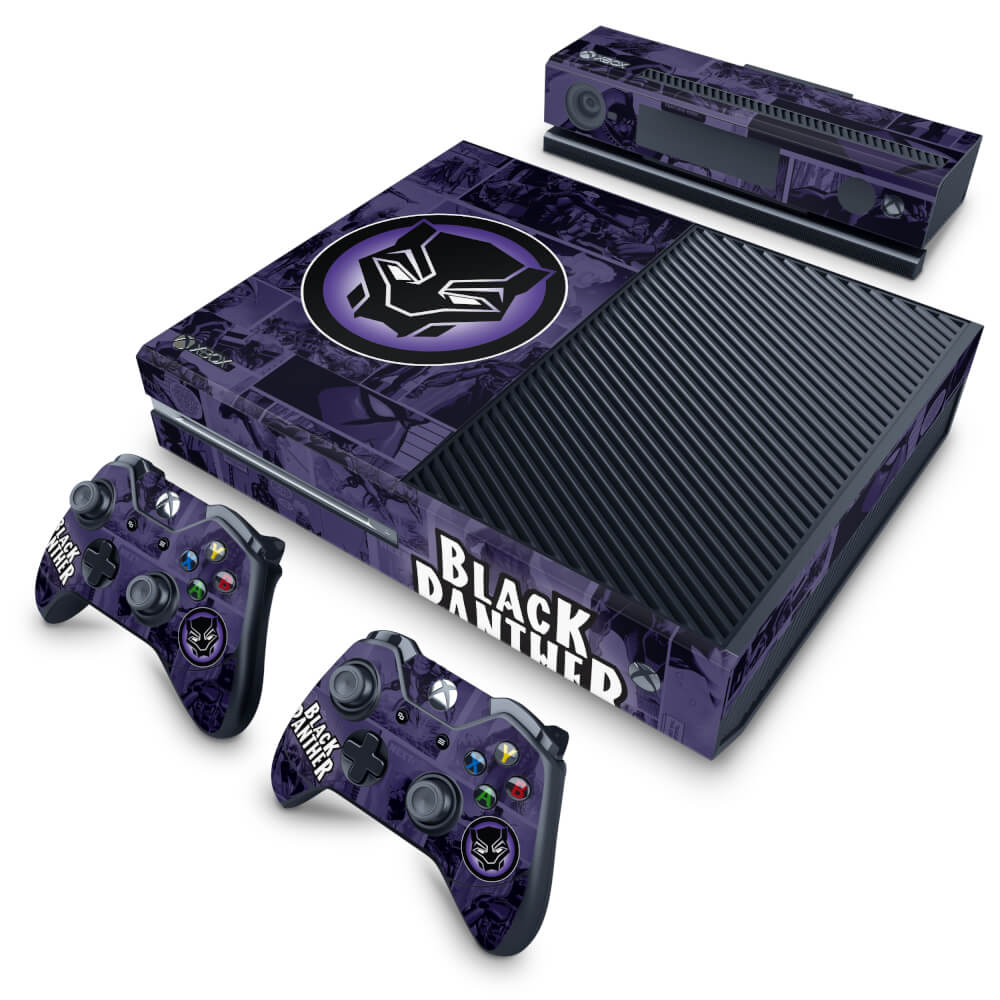 Skin Anti-Rage Xbox One Fat - Pantera Negra Comics