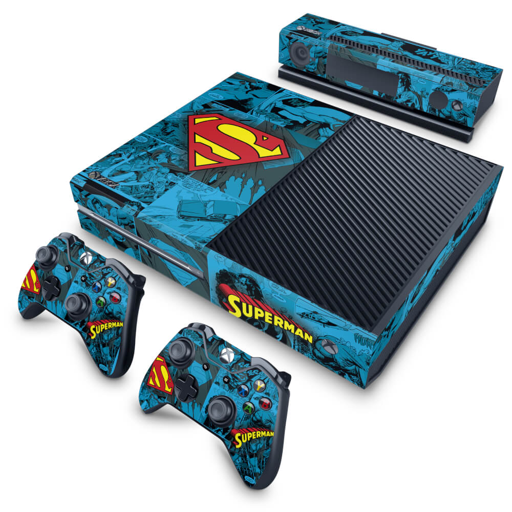 Skin Anti-Rage Xbox One Fat - Super Homem Superman Comics