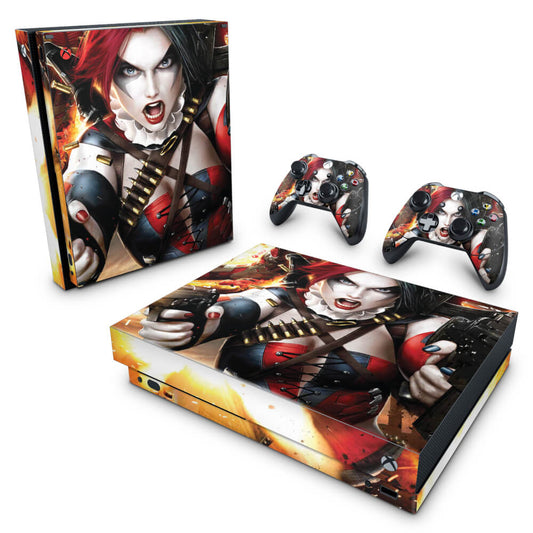 Skin Anti-Rage Xbox One X - Arlequina Harley Quinn #B