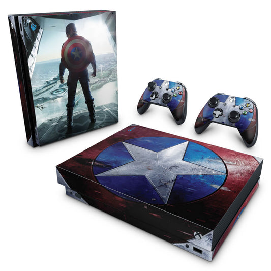 Skin Anti-Rage Xbox One X - Capitão America