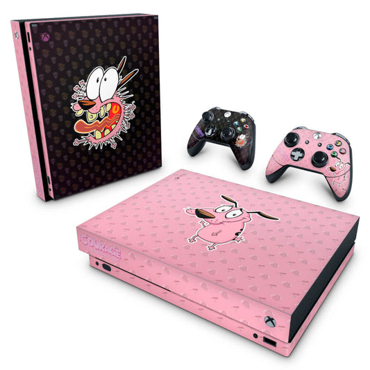 Xbox One X Skin Anti-Rage - Coragem: O cão covarde