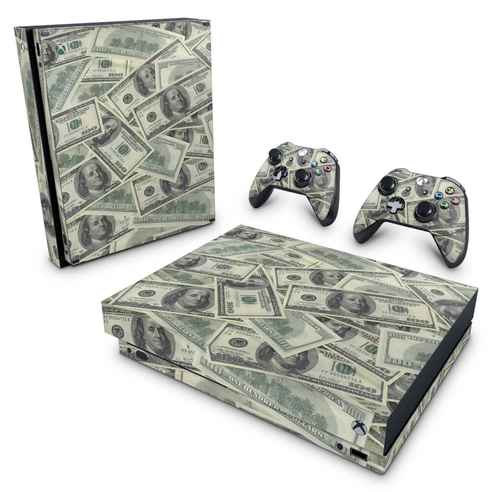 Skin Anti-Rage Xbox One X - Dollar Money Dinheiro