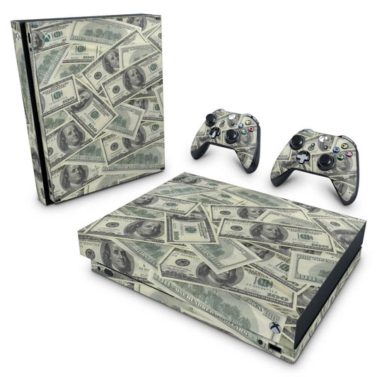 Xbox One X Skin Anti-Rage - Dollar Money Dinheiro