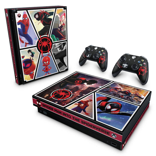 Xbox One X Skin Anti-Rage - Homem-Aranha no Aranhaverso