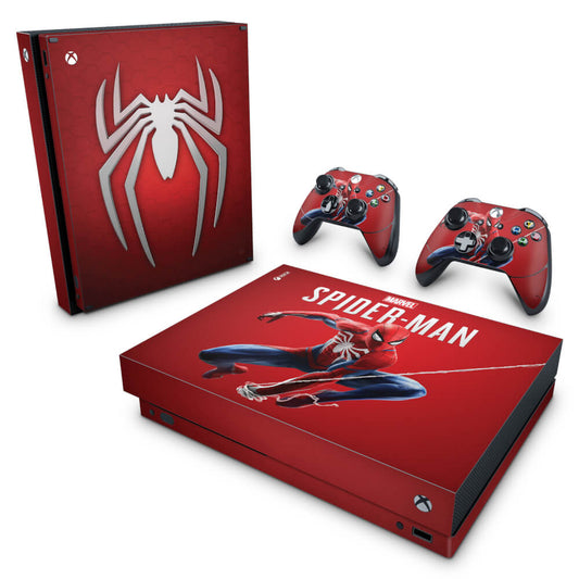 Xbox One X Skin Anti-Rage - Homem Aranha Spider-man