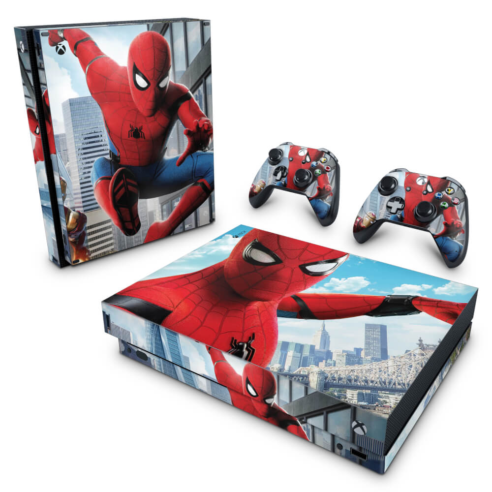 Skin Anti-Rage Xbox One X - Homem Aranha - Spiderman Homecoming