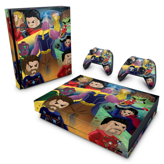 Xbox One X Skin Anti-Rage - Lego Avengers Vingadores