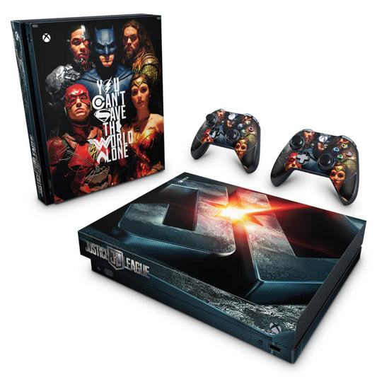 Xbox One X Skin Anti-Rage - Liga da Justiça