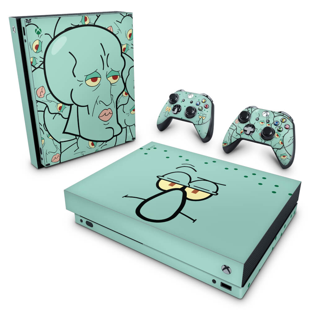 Xbox One X Skin Anti-Rage - Lula Molusco Bob Esponja