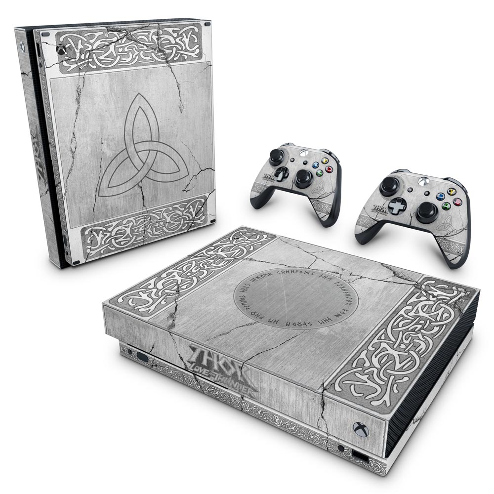 Skin Anti-Rage Xbox One X - Mjolnir Thor Amor e Trovão