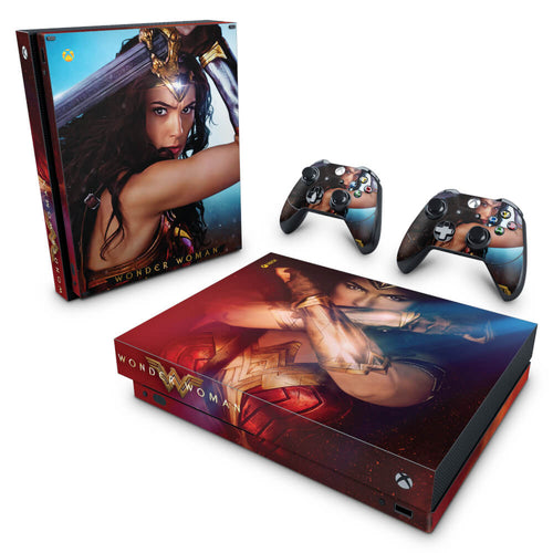 Skin Anti-Rage Xbox One X - Mulher Maravilha