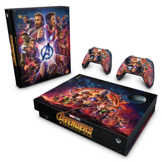 Xbox One X Skin Anti-Rage - Os Vingadores: Guerra Infinita