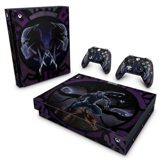 Xbox One X Skin Anti-Rage - Pantera Negra