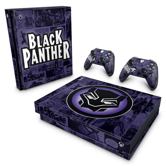 Xbox One X Skin Anti-Rage - Pantera Negra Comics