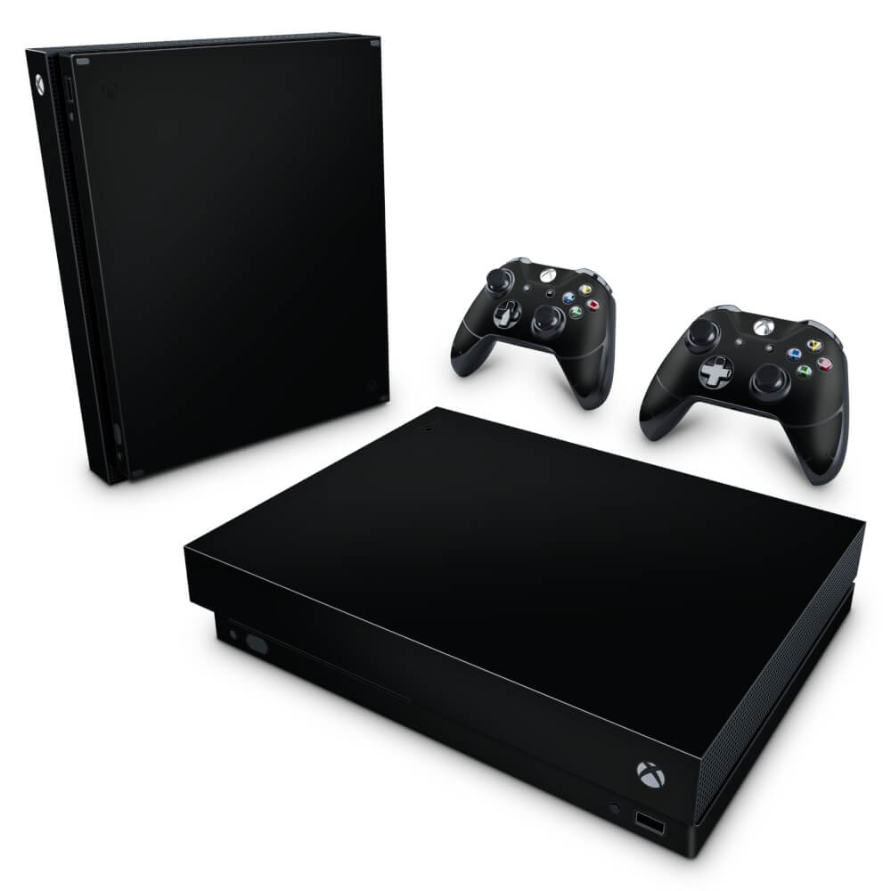Skin Anti-Rage Xbox One X - Preto Black Piano
