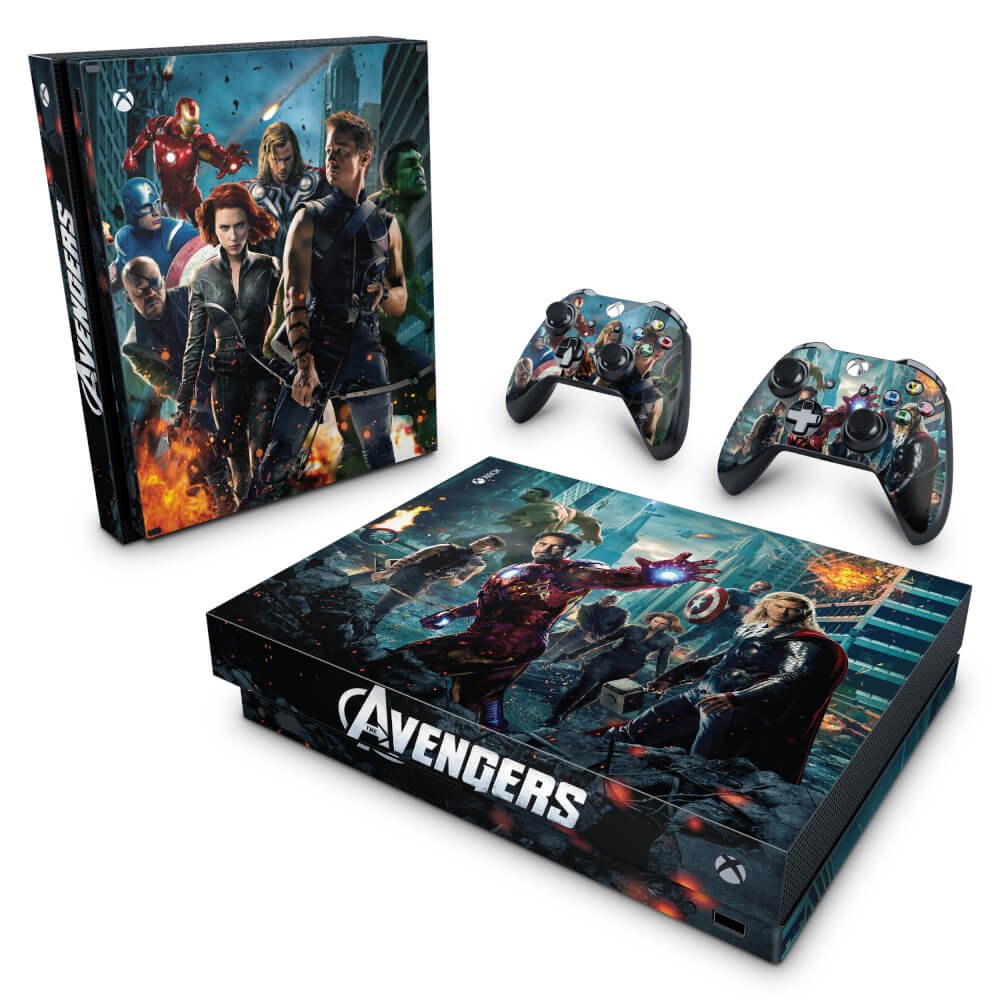 Skin Anti-Rage Xbox One X - The Avengers - Os Vingadores