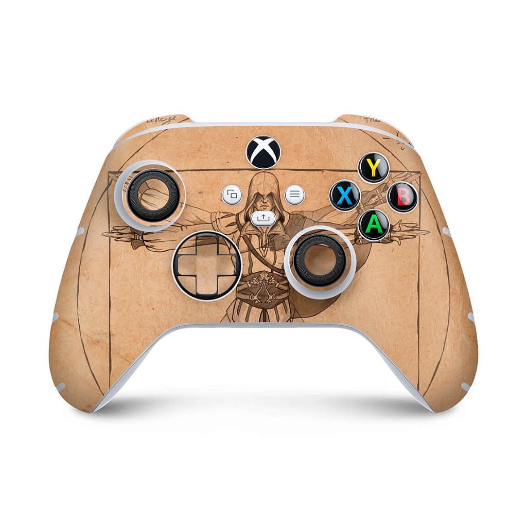 Skin Anti-Rage Xbox Series S X Controle - Assassin’S Creed Vitruviano