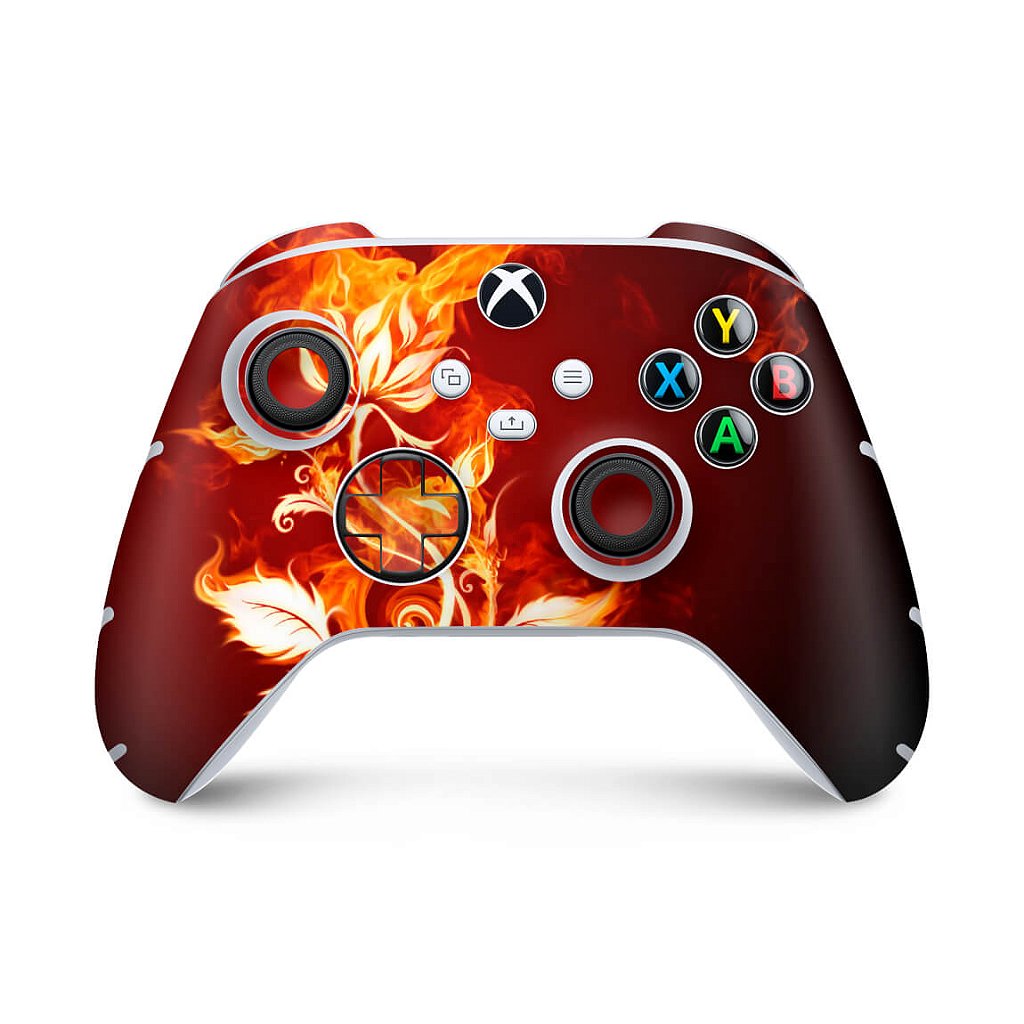 Skin Anti-Rage Xbox Series S X Controle - Fire Flower