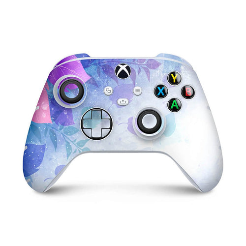 Skin Anti-Rage Xbox Series S X Controle - Folhas Lilás