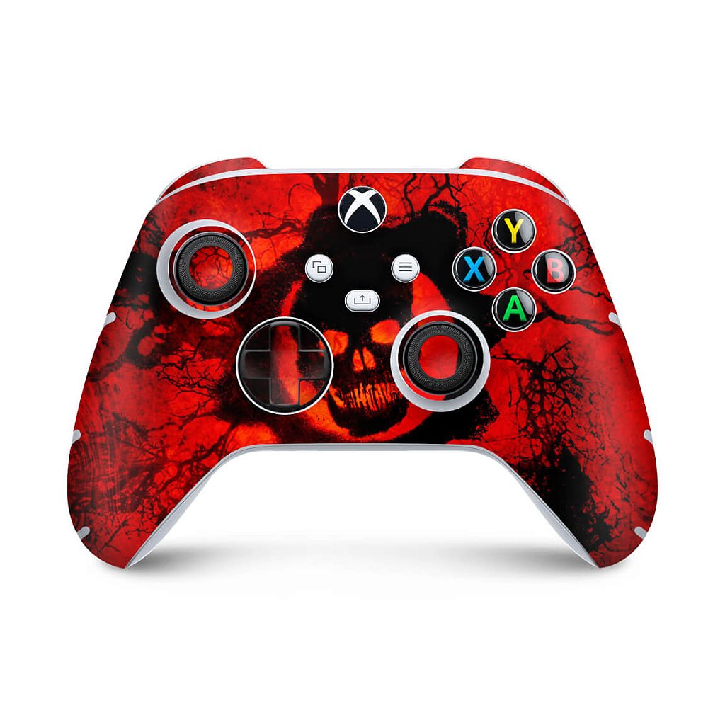 Skin Anti-Rage Xbox Series S X Controle - Gears of War - Skull
