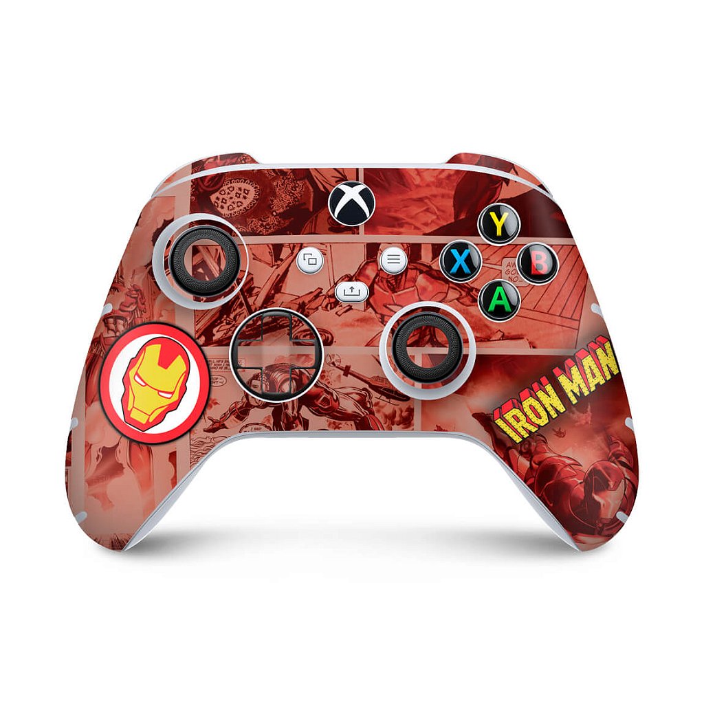Skin Anti-Rage Xbox Series S X Controle - Homem De Ferro Comics