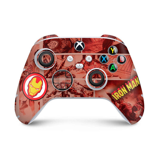 Xbox Series S X Controle Skin Anti-Rage - Homem De Ferro Comics