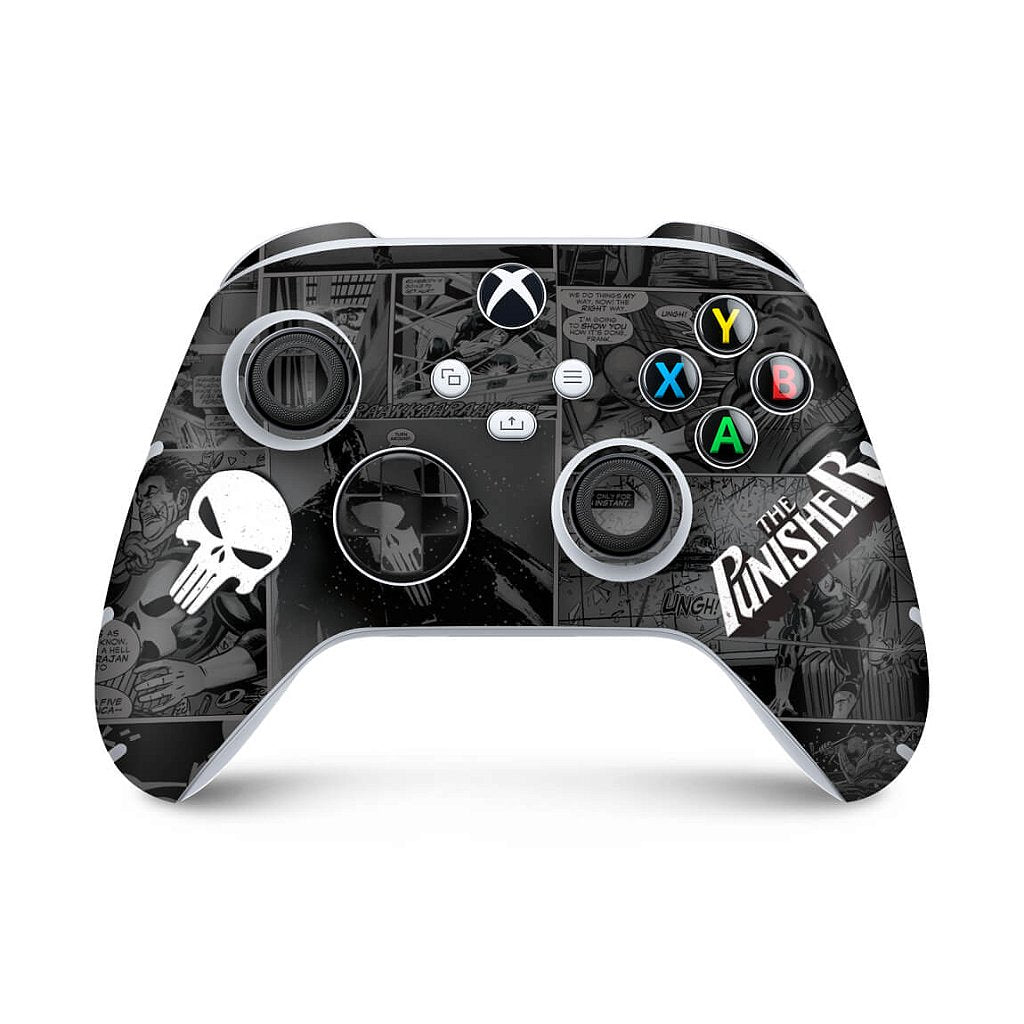 Skin Anti-Rage Xbox Series S X Controle - The Punisher Justiceiro Comics