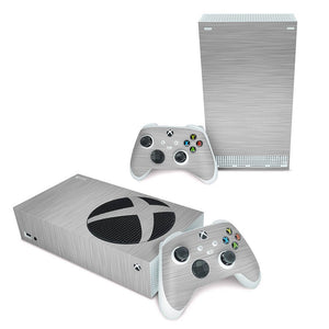 Skin Anti-Rage Xbox Series S Horizontal - Aço Escovado Cinza
