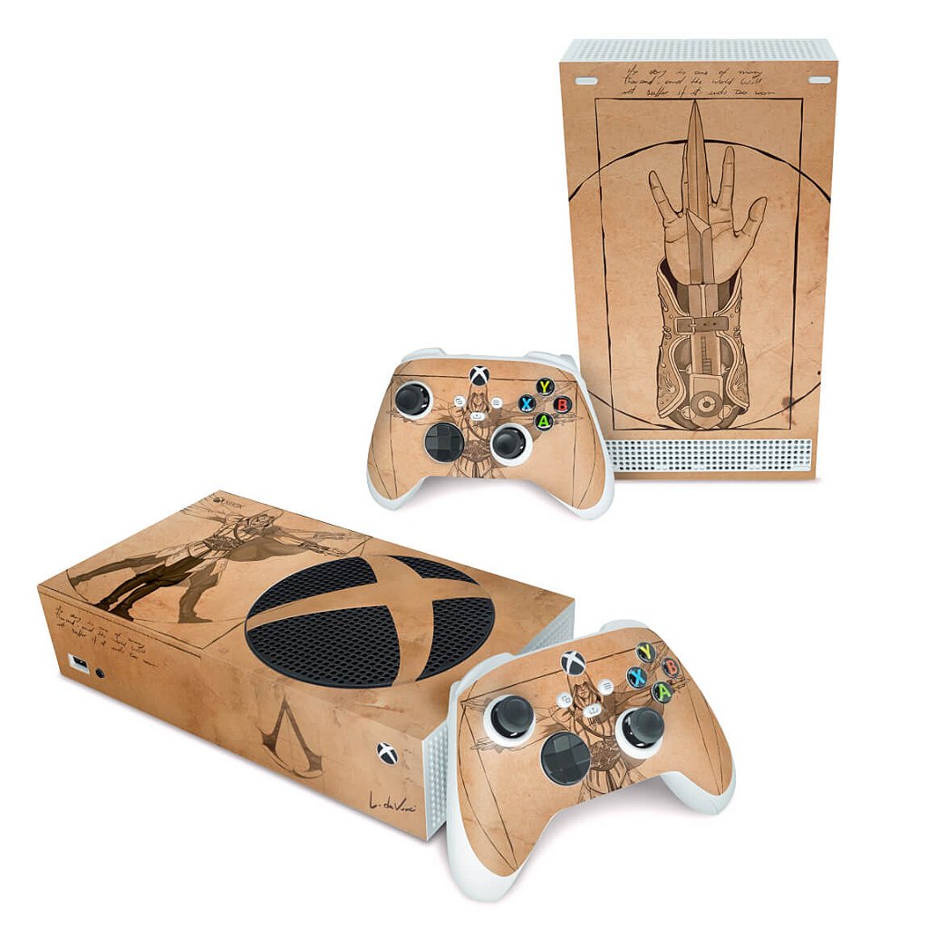 Skin Anti-Rage Xbox Series S Horizontal - Assassin’S Creed Vitruviano