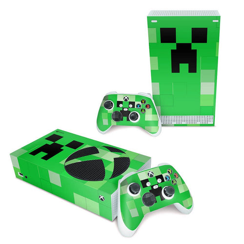 Skin Anti-Rage Xbox Series S Horizontal - Creeper Minecraft