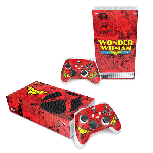 Xbox Series S Skin Anti-Rage Horizontal - Mulher Maravilha Comics