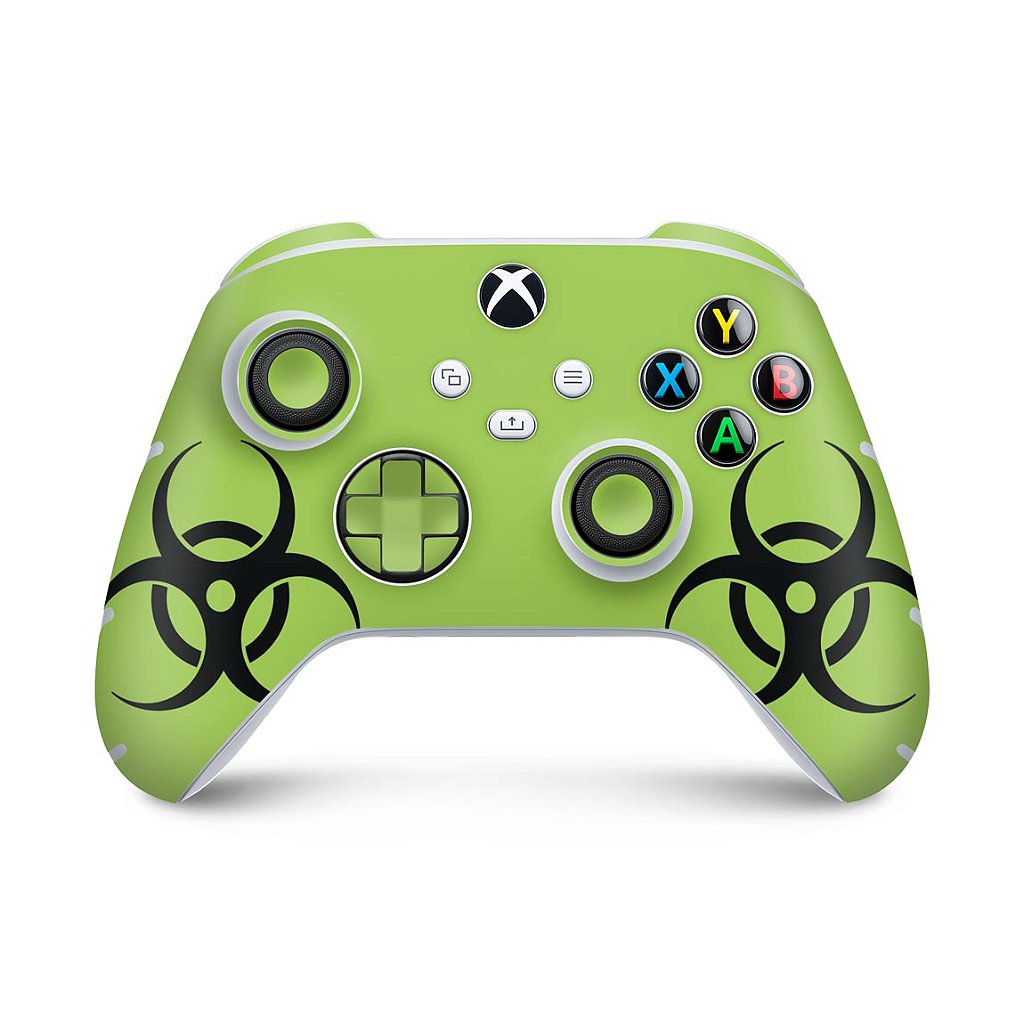 Xbox Series S X Controle Skin Anti-Rage - Biohazard Radioativo